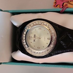 Mudd Watch black band with Rhinestone Accents